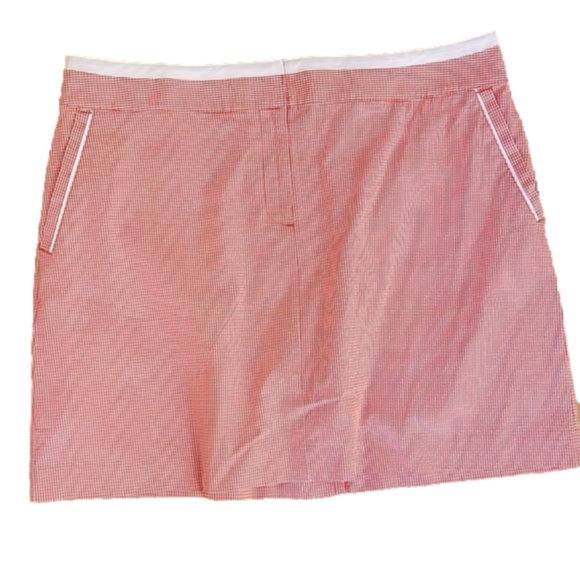 Izod Performance Cool-FX Stretch Red Gingham Checked Skort Size 12 EUC - Picture 1 of 13